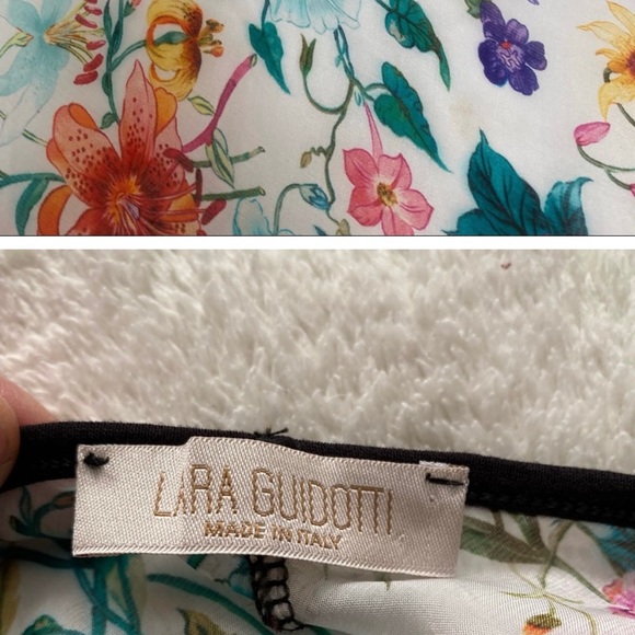 LARA GUIDOTTI floral 30% silk stylistic throw - Picture 4 of 4